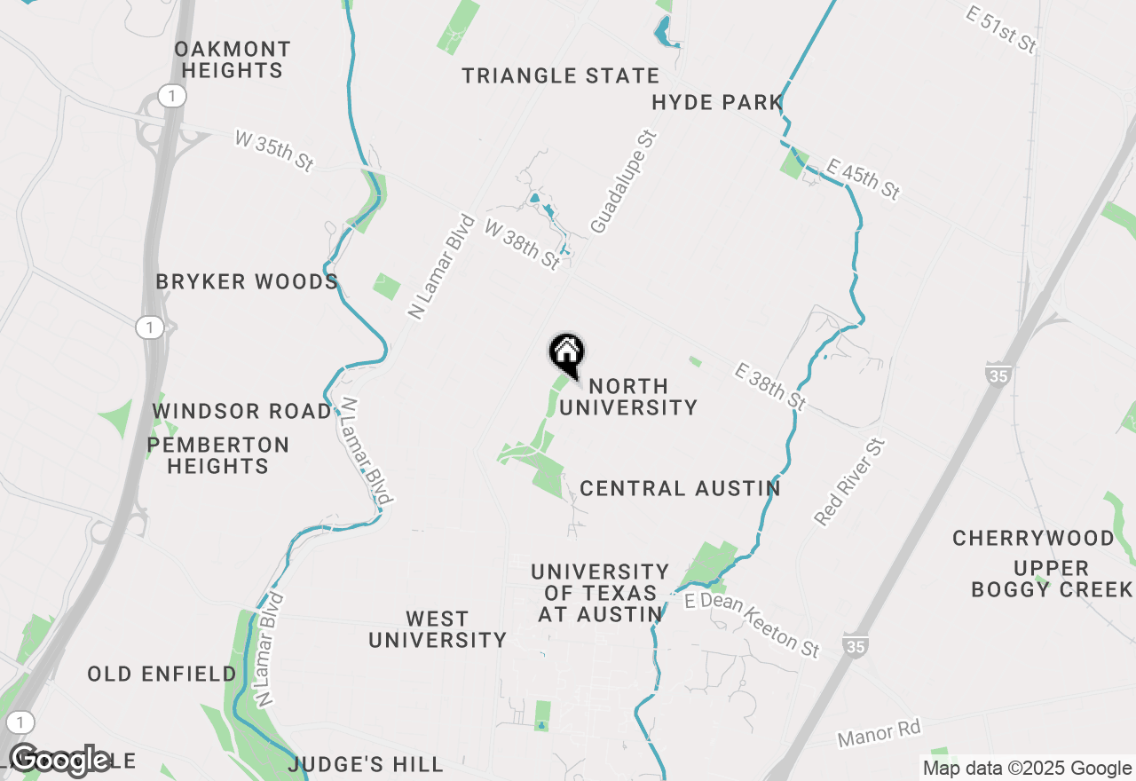 Map of 208 W 32nd St, Austin, TX 78705
