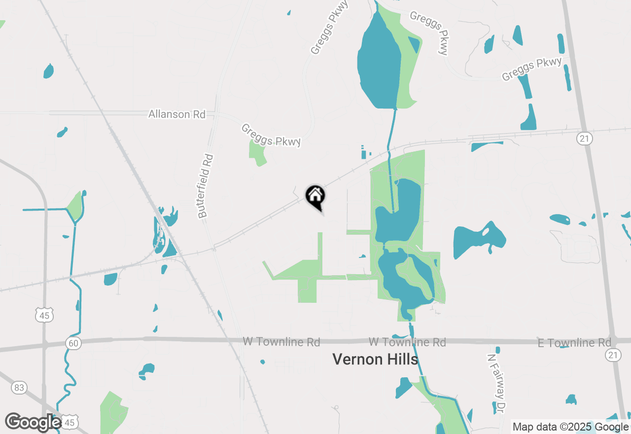 Map of 1109 Grant Place, Vernon Hills, IL 60061