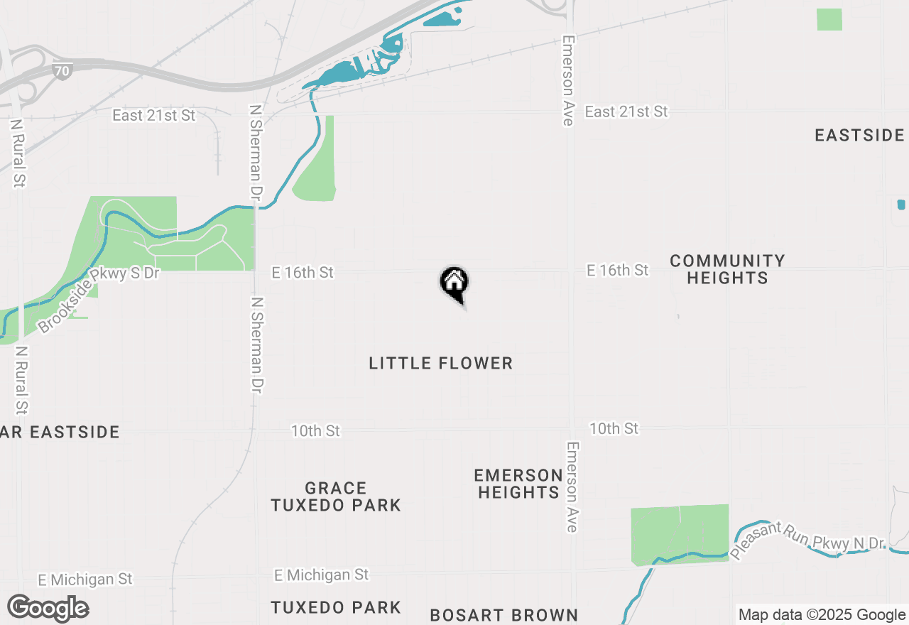 Map of 1453 N Bosart Avenue, Indianapolis, IN 46201