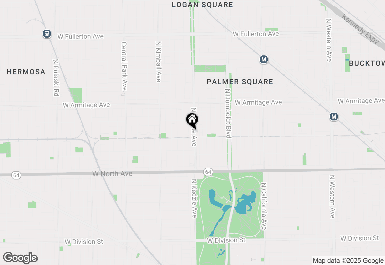 Map of 1814 N Kedzie Avenue #1, Chicago, IL 60647