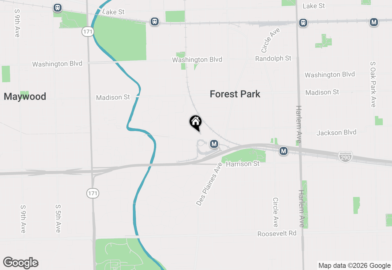 Map of 7753 Van Buren Street #407, Forest Park, IL 60130