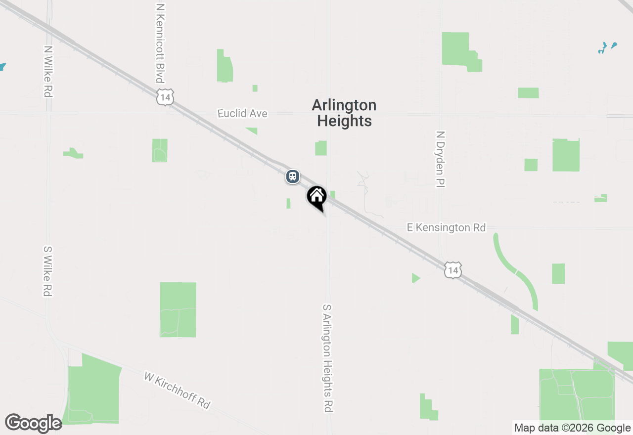 Map of 77 S Evergreen Avenue #407, Arlington Heights, IL 60005