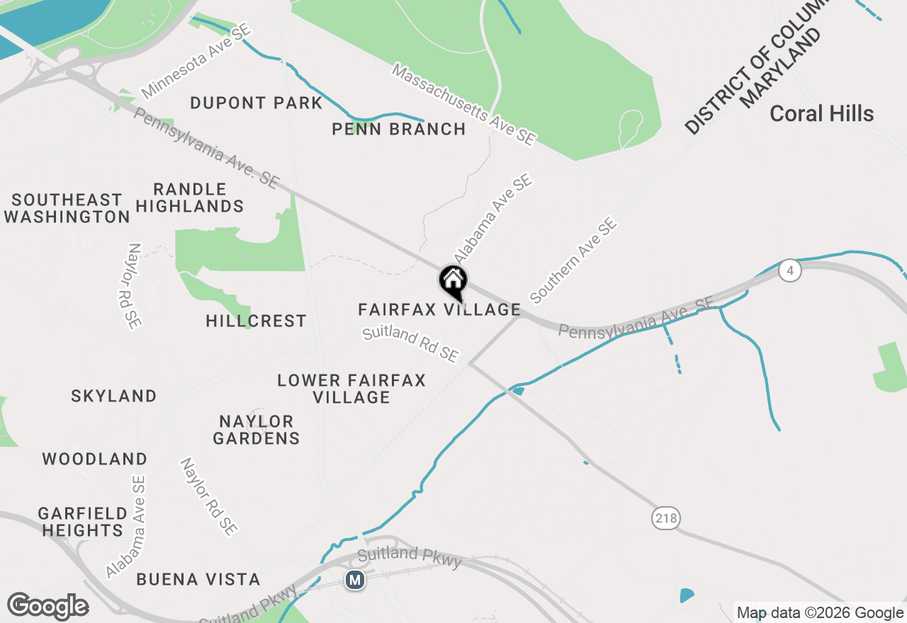 Map of 2107 Fort Davis Street Se #202, Washington, DC 20020
