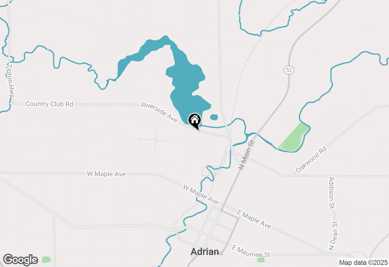 Map of 347 Riverside Ave Avenue, Adrian, MI 49221