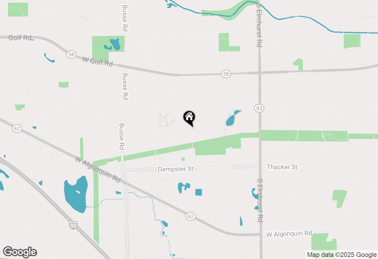 Map of 1402 S Linneman Road, Mount Prospect, IL 60056