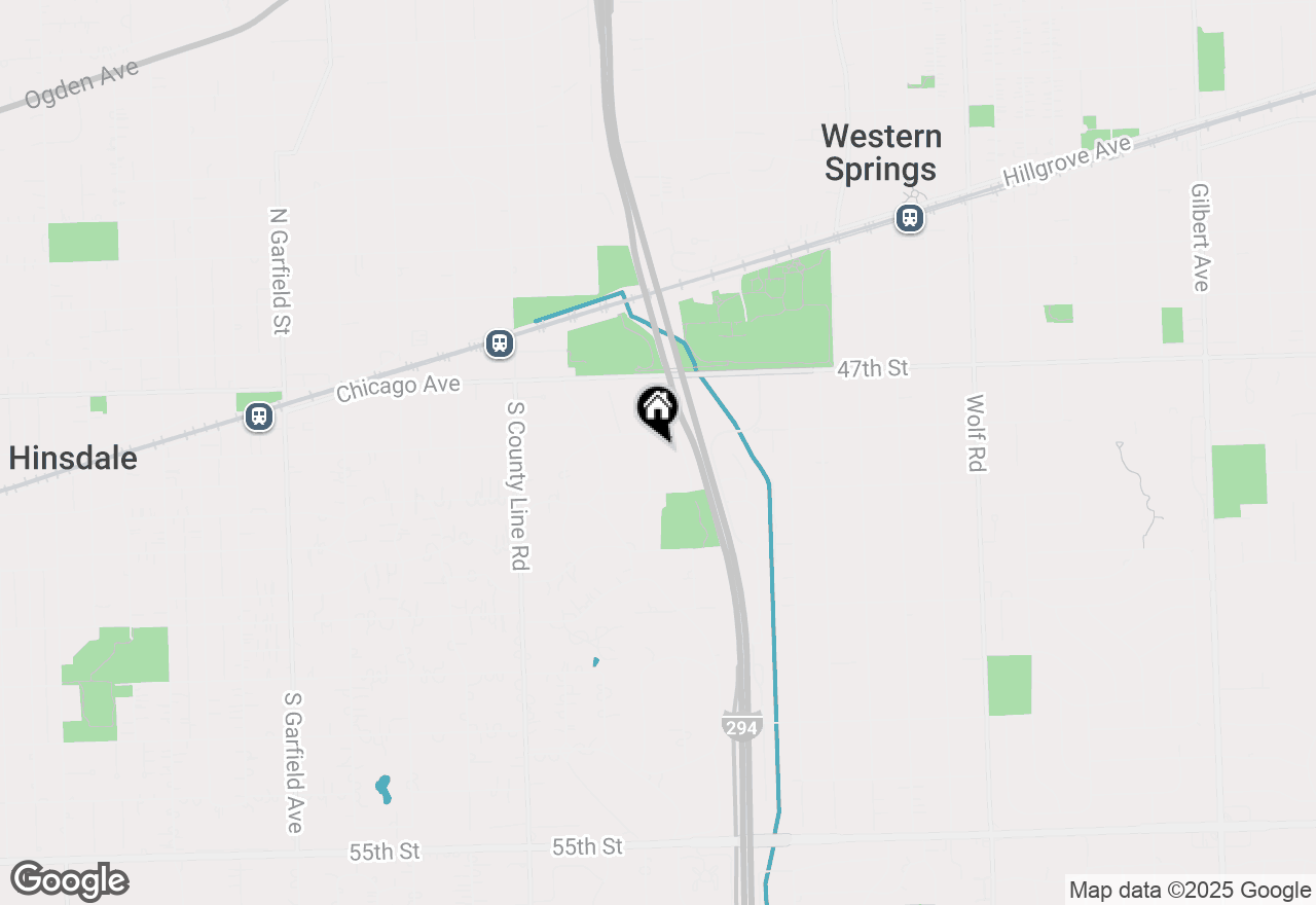 Map of 119 Springlake Avenue, Hinsdale, IL 60521