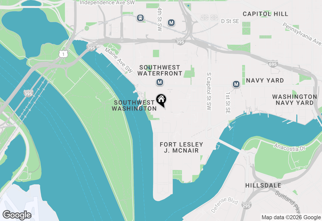 Map of 1378 4th Street Sw, Washington, DC 20024