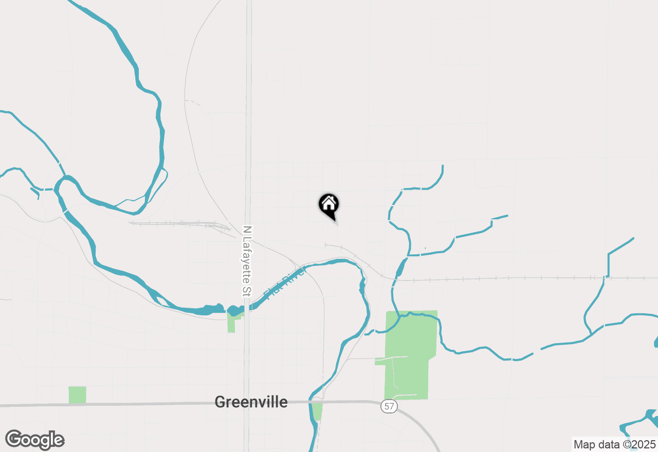 Map of 607 E Coffren Street, Greenville, MI 48838