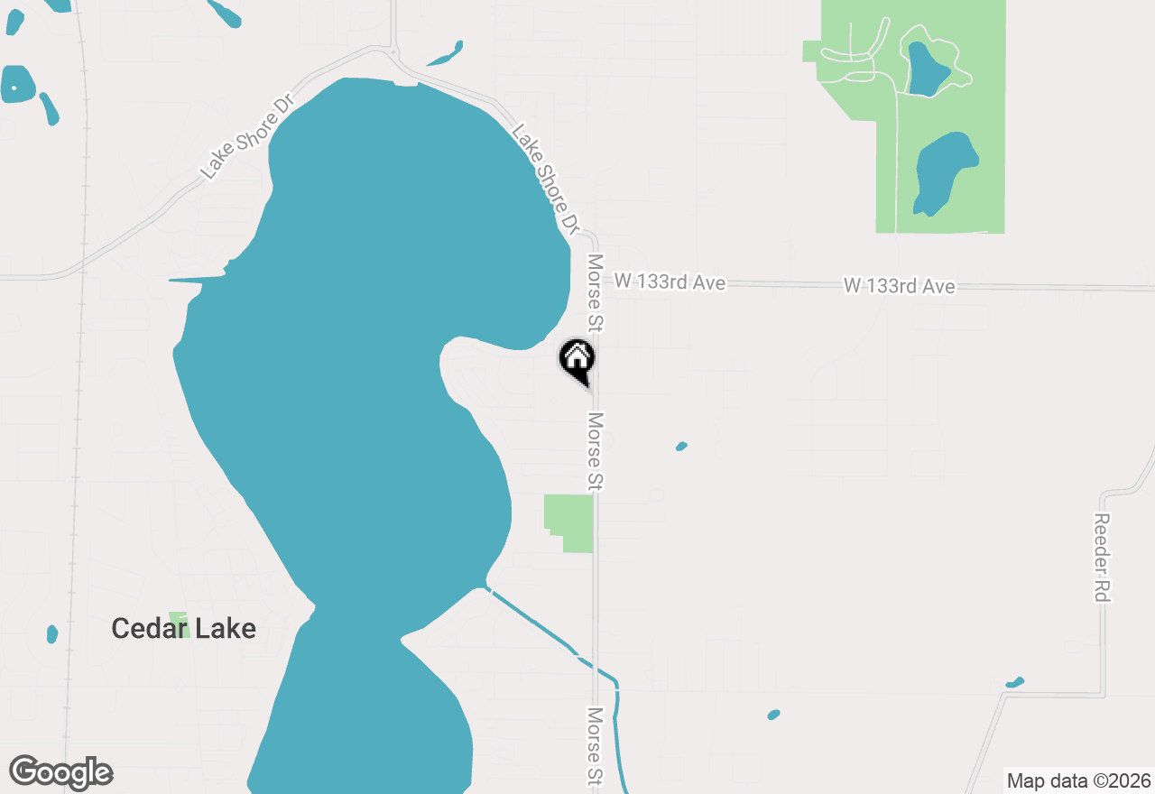 Map of 13500 Morse Street, Cedar Lake, IN 46303