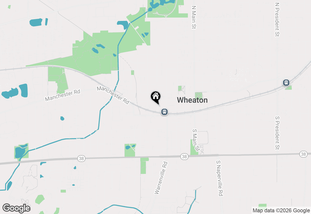 Map of 100 N Gary Avenue #208, Wheaton, IL 60187