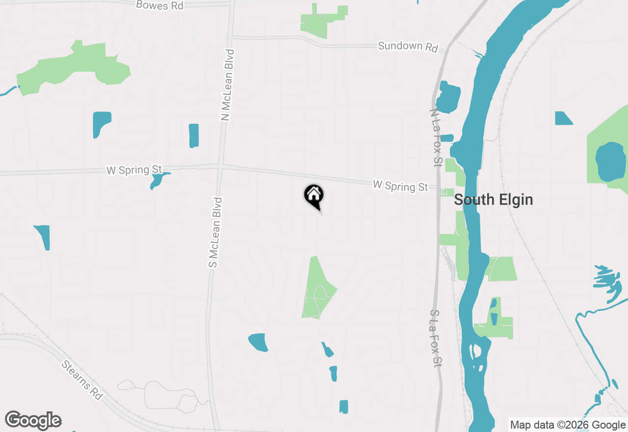 Map of 827 Sunbury Road, South Elgin, IL 60177