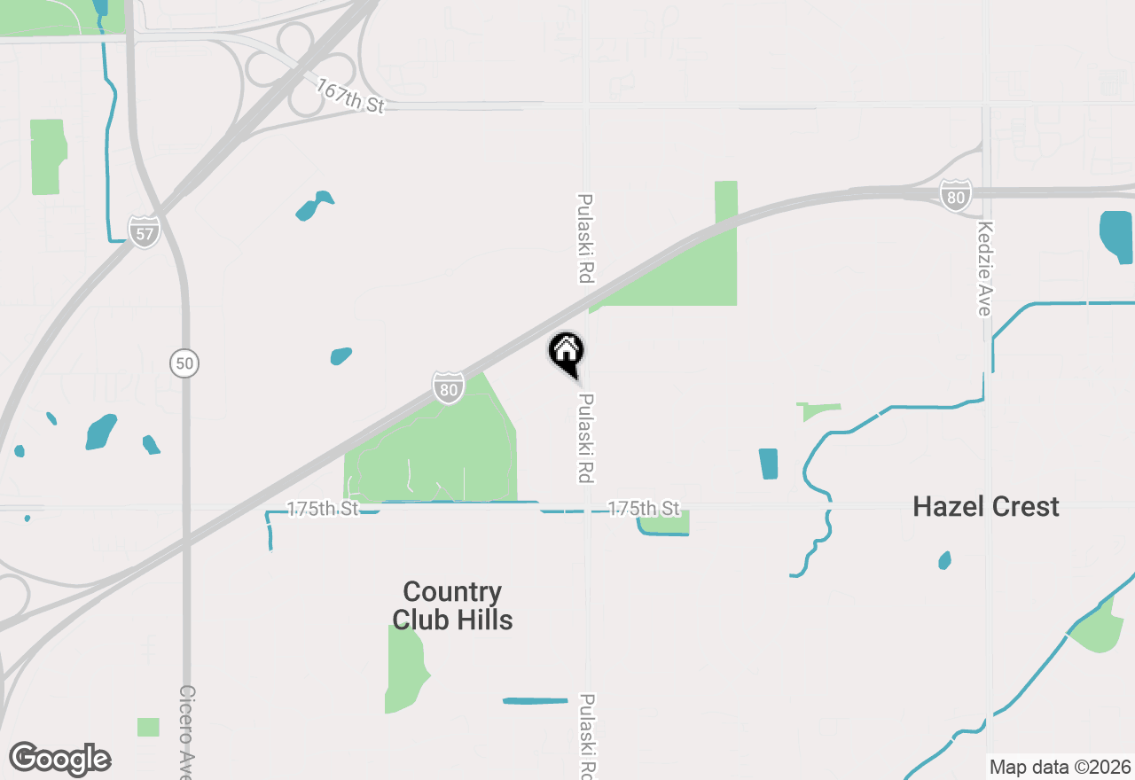 Map of 4024 W 172nd Place, Country Club Hills, IL 60478