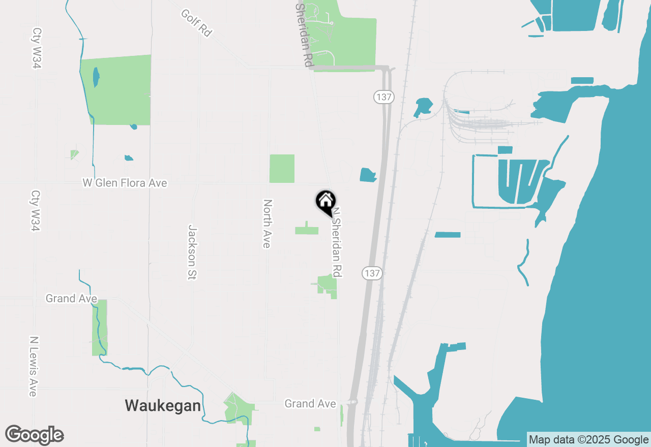 Map of 217 Stewart Avenue, Waukegan, IL 60085