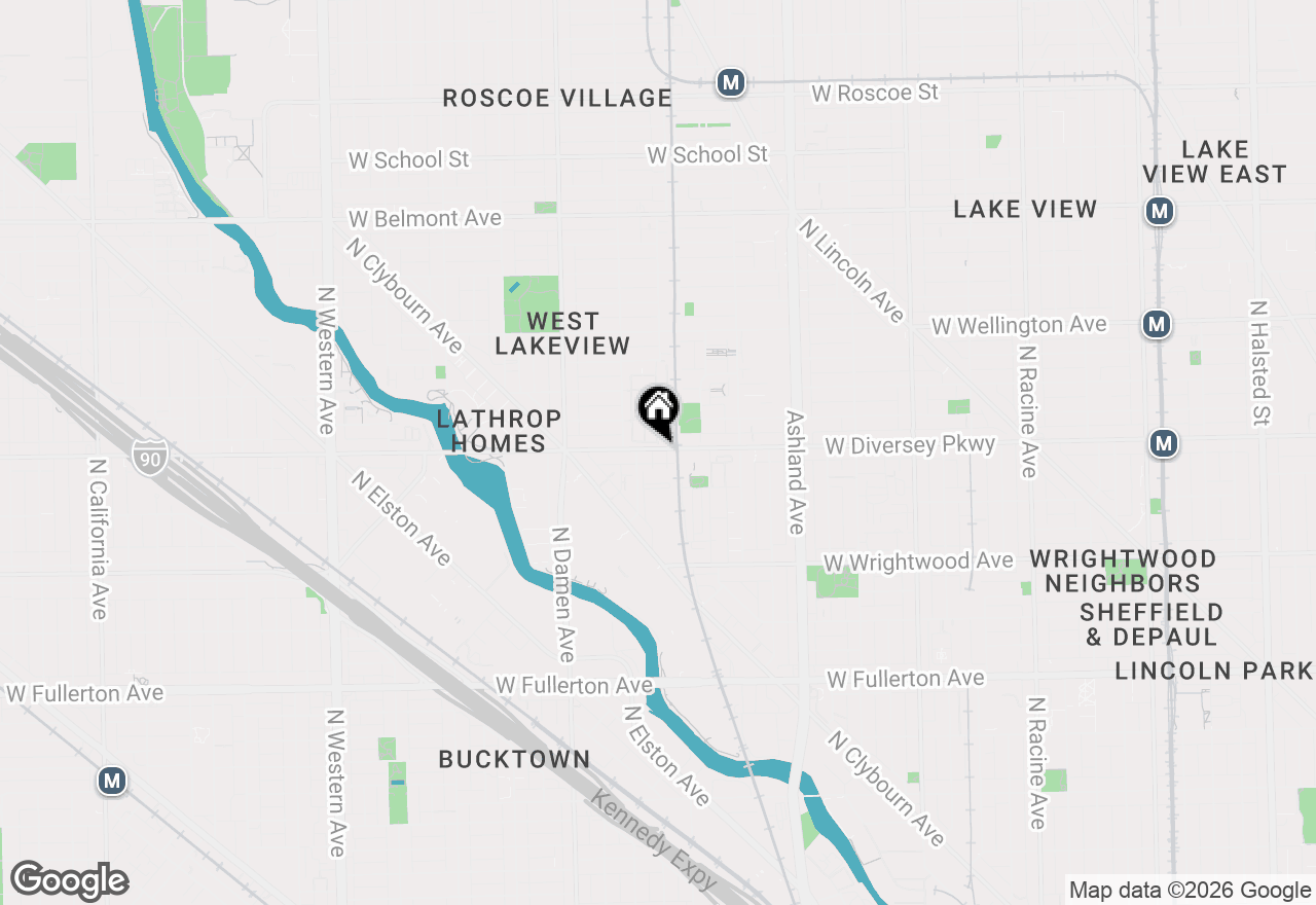 Map of 1801 W Diversey Parkway #23, Chicago, IL 60614