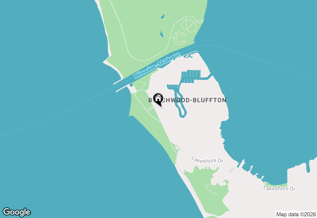 Map of 1602 Beach Street, Muskegon, MI 49441