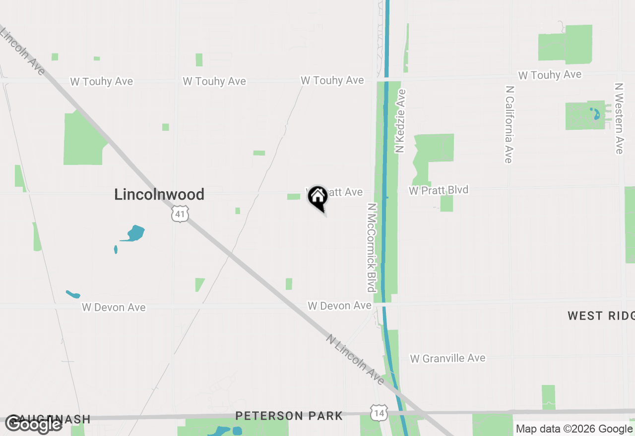 Map of 3472 W North Shore Avenue, Lincolnwood, IL 60712