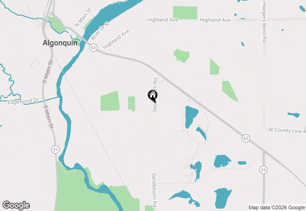 Map of 26 Washtenaw Street, Algonquin, IL 60102