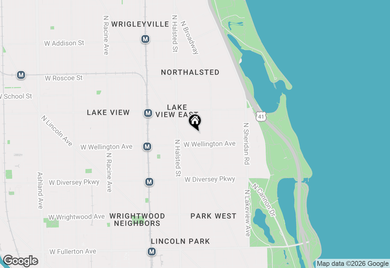 Map of 663 W Barry Avenue #4C, Chicago, IL 60657