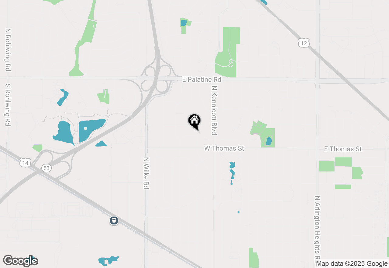 Map of 1402 W Lynnwood Avenue, Arlington Heights, IL 60004