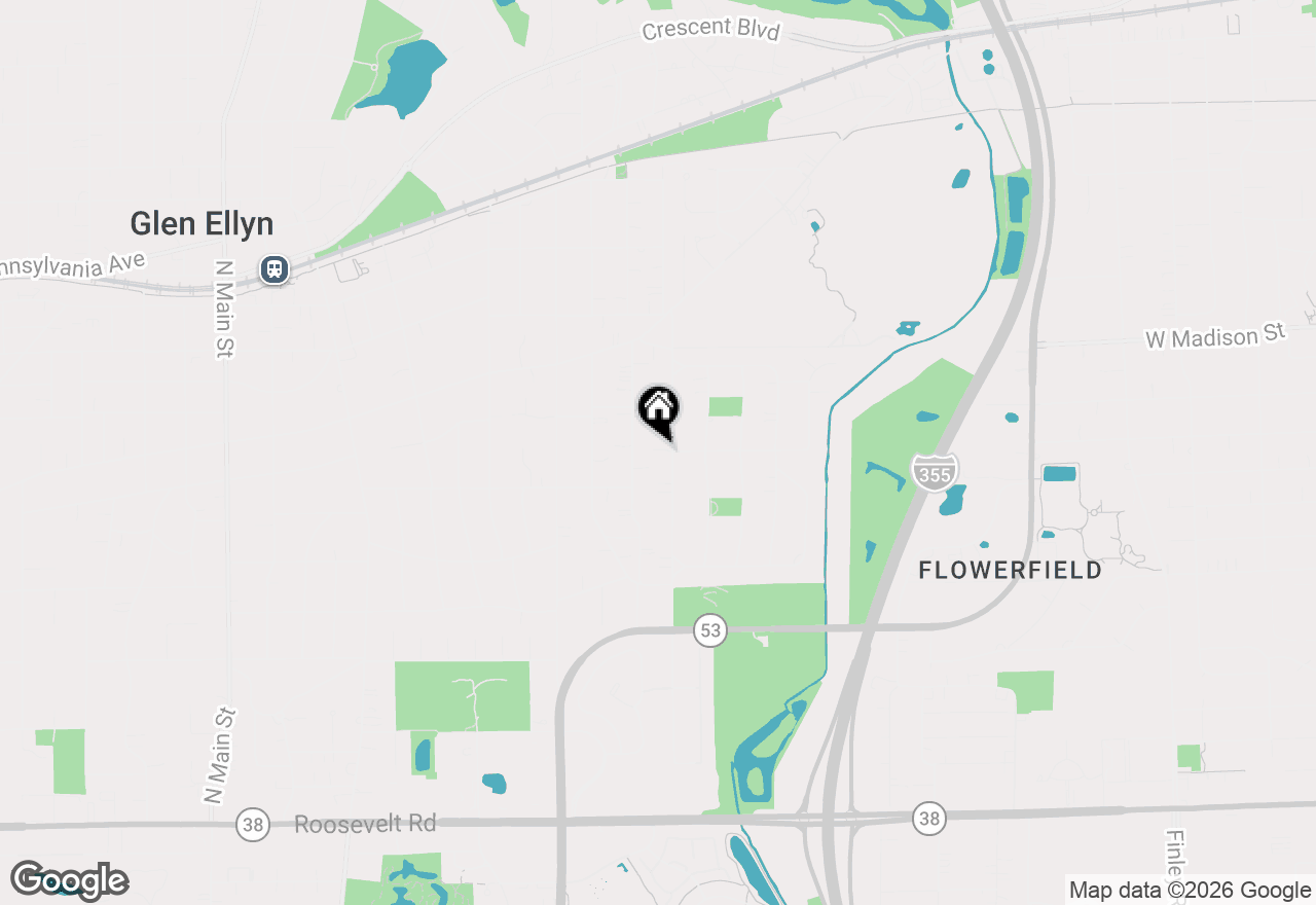 Map of 312 Spring Avenue, Glen Ellyn, IL 60137