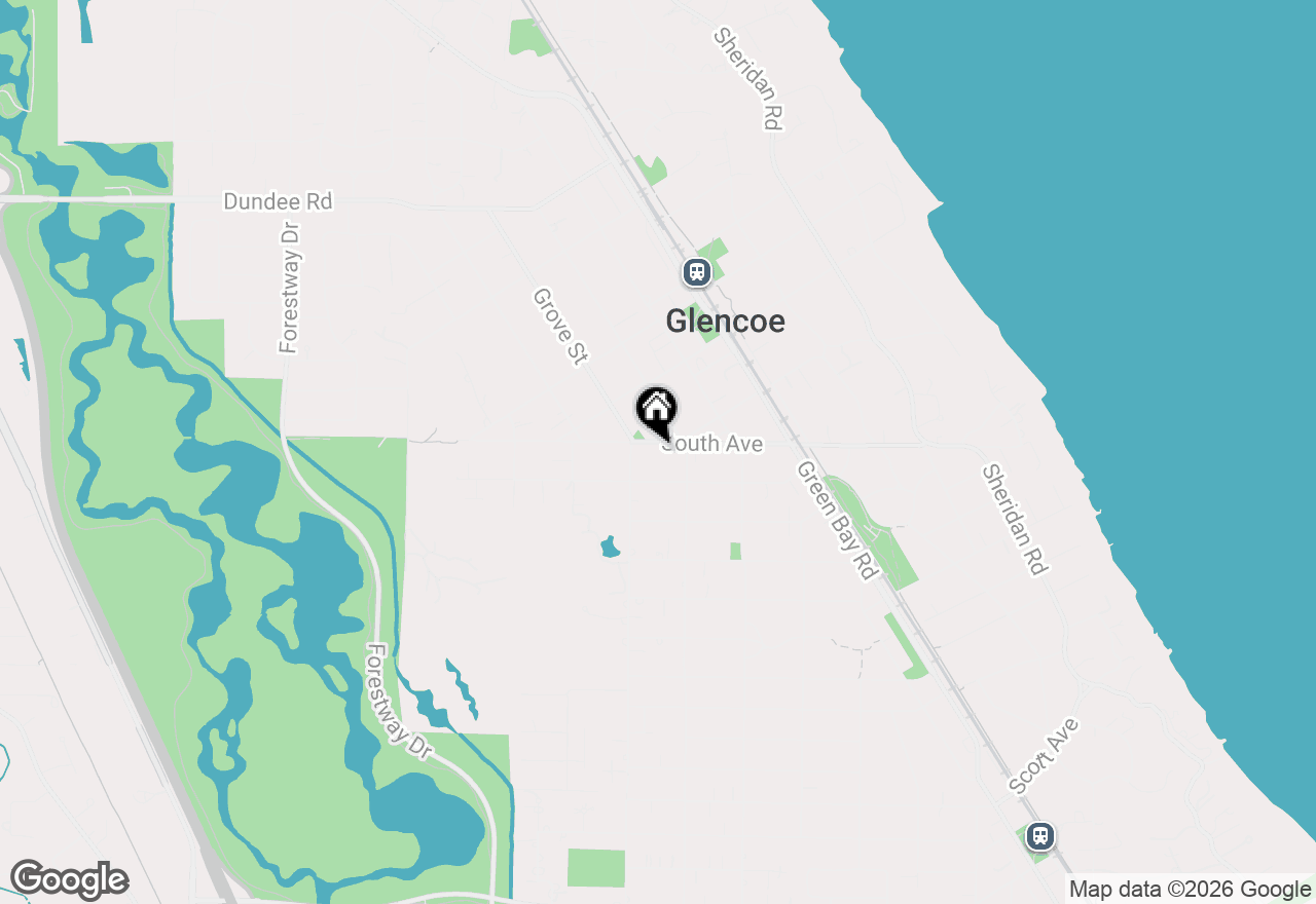 Map of 430 South Avenue, Glencoe, IL 60022