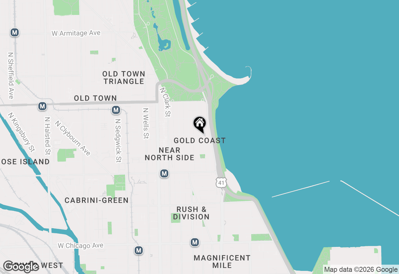 Map of 39 E Schiller Street #1E, Chicago, IL 60610
