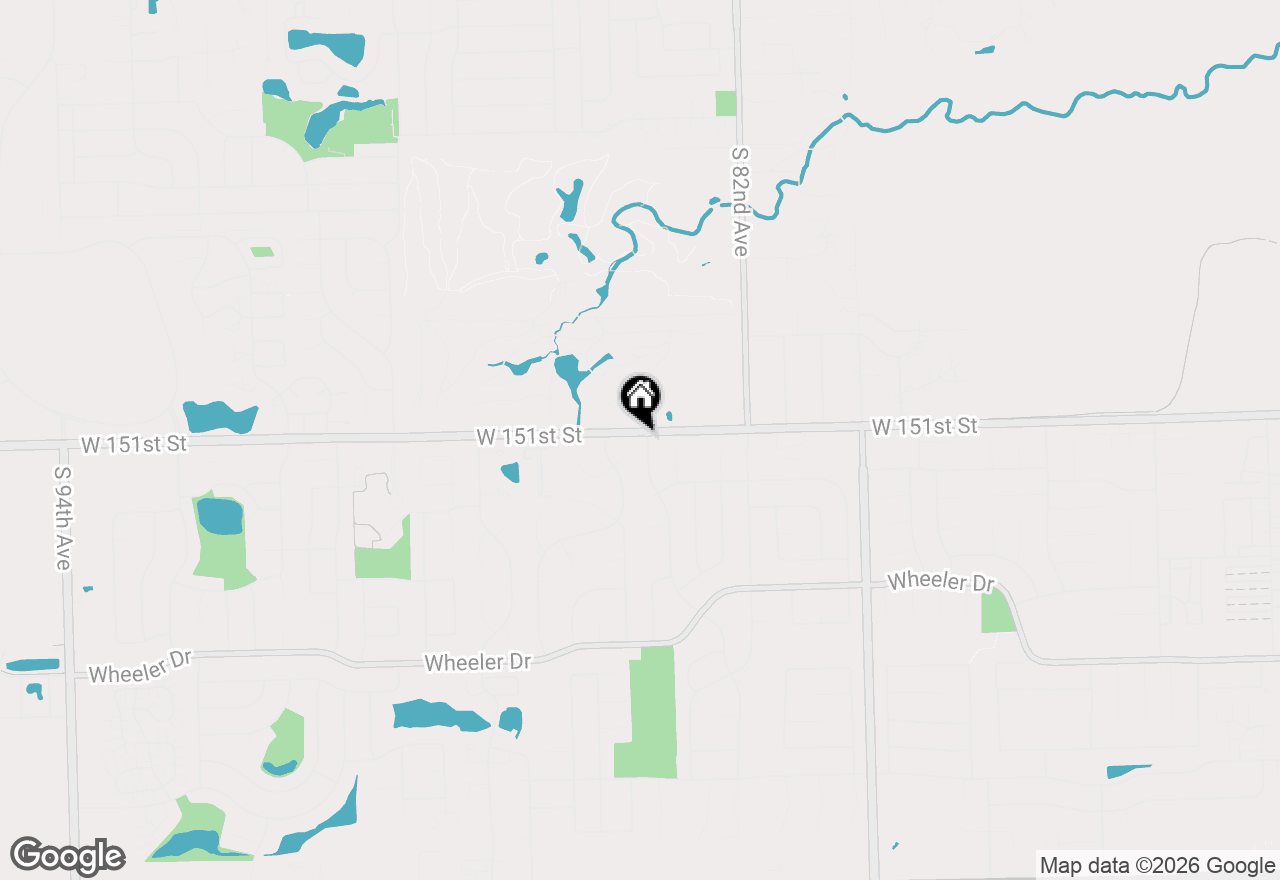 Map of 15102 Sunset Ridge Drive, Orland Park, IL 60462