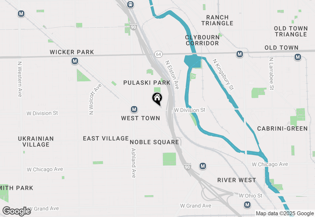 Map of 1414 W Division Street, Chicago, IL 60642