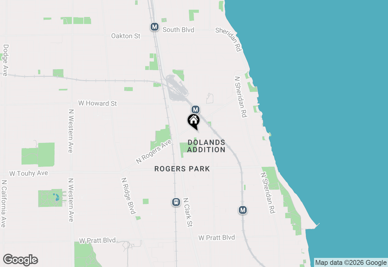 Map of 1706 W Jarvis Avenue #1W, Chicago, IL 60626