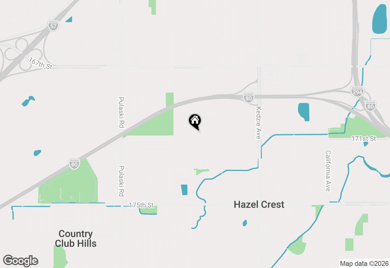 Map of 17101 Locust Drive, Hazel Crest, IL 60429