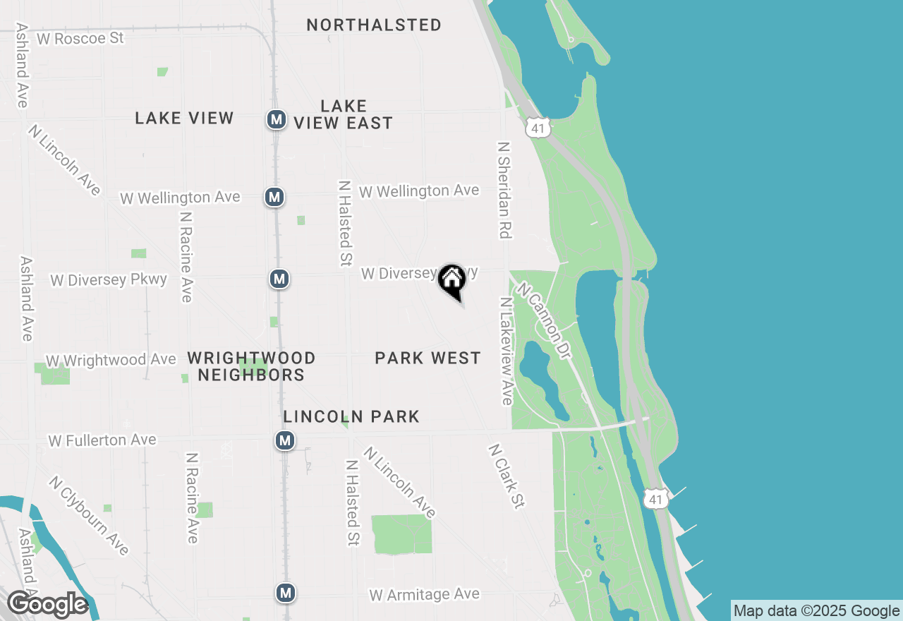 Map of 2728 N Hampden Court #1002, Chicago, IL 60614