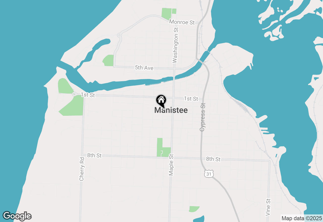 Map of 212 Oak Street #1, Manistee, MI 49660