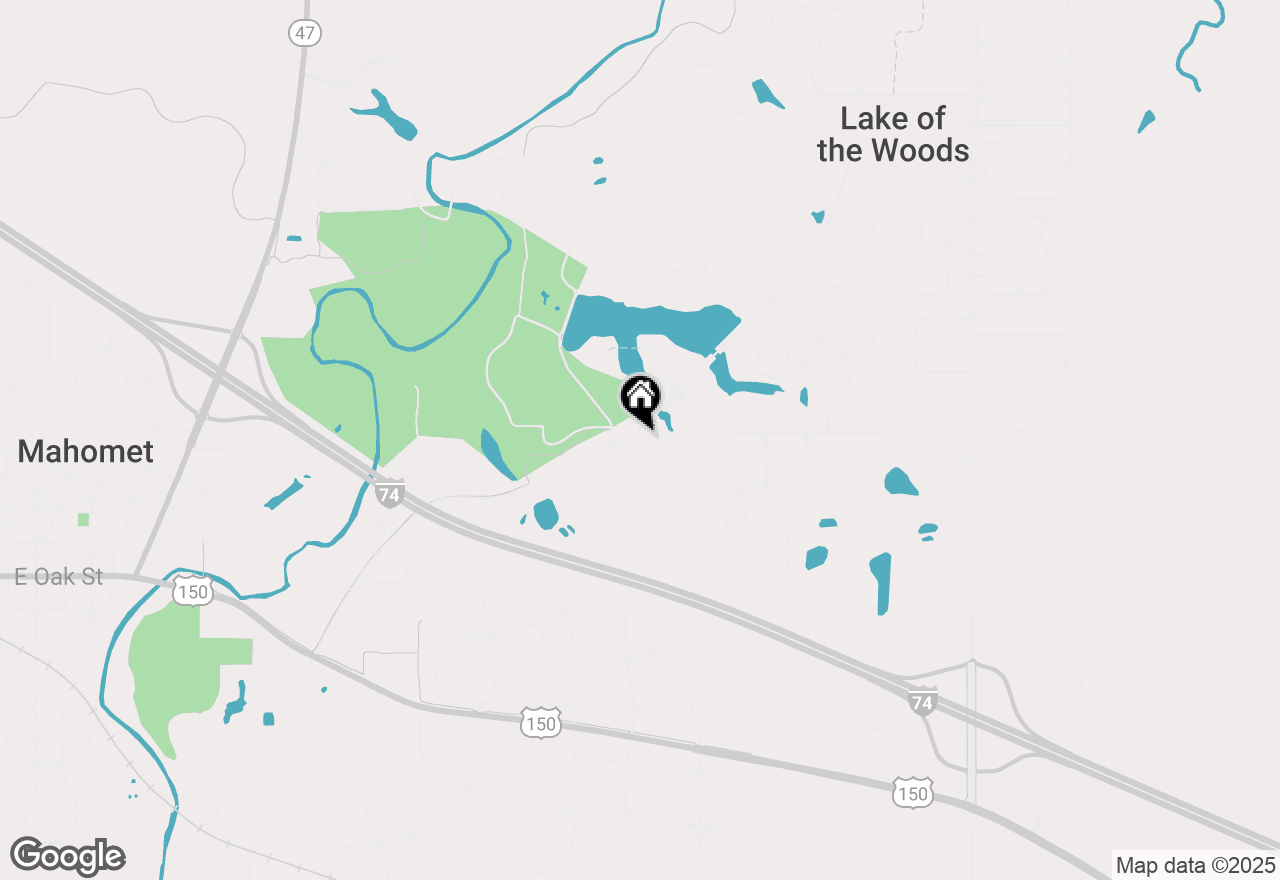 Map of 102 S Lake Of The Woods Road, Mahomet, IL 61853