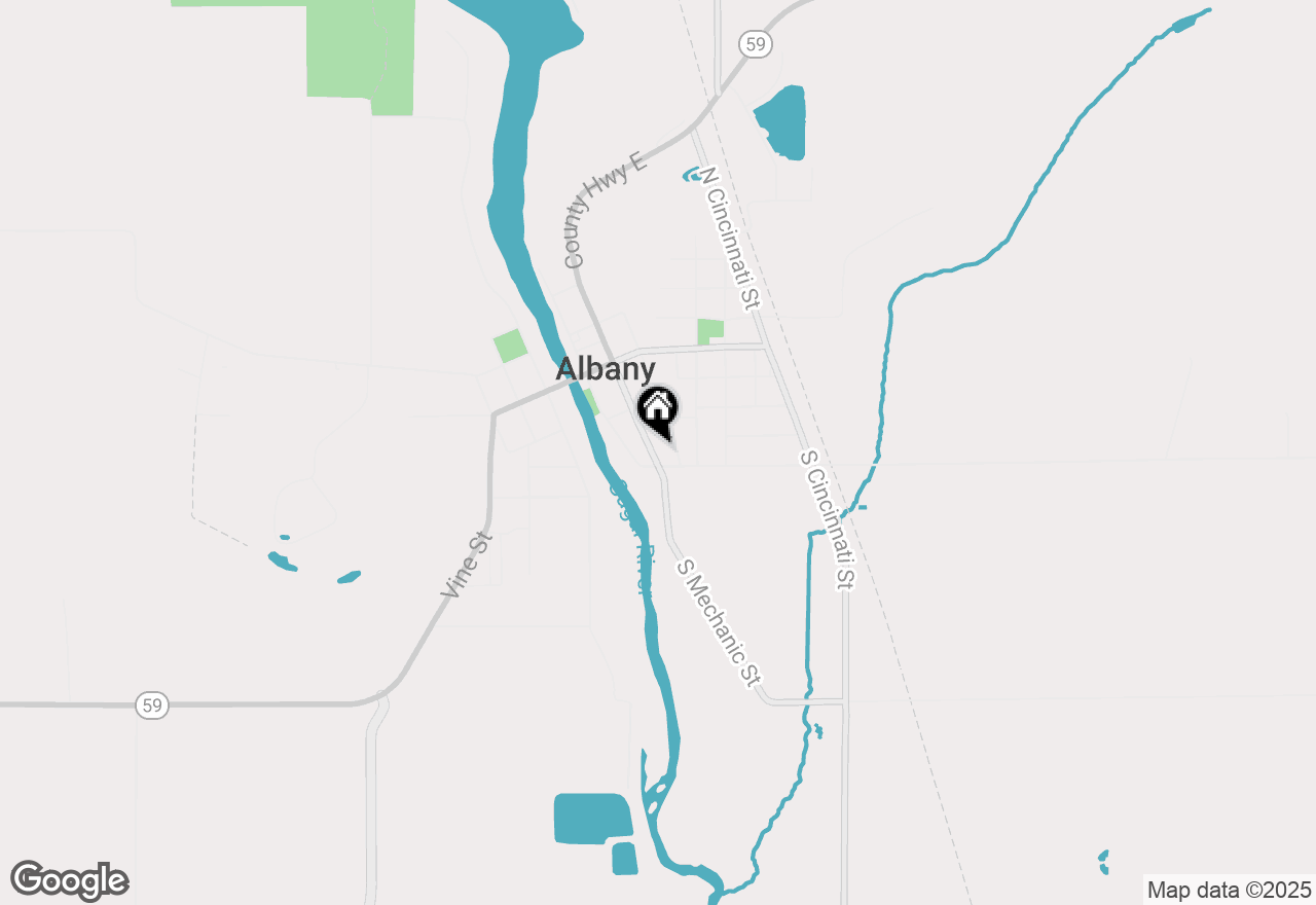 Map of 308 S Mechanic Street, Albany, WI 53502