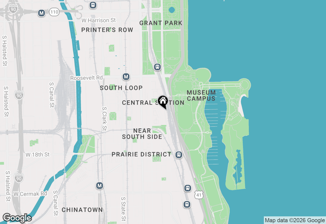 Map of 1439 S Prairie Avenue #H, Chicago, IL 60605