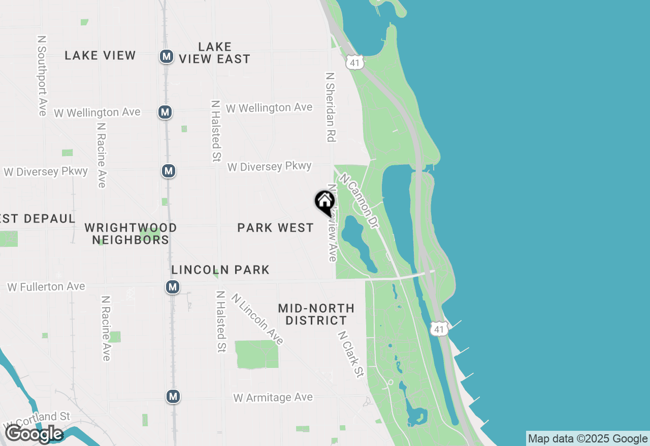 Map of 2550 N Lakeview Avenue #P187, Chicago, IL 60614
