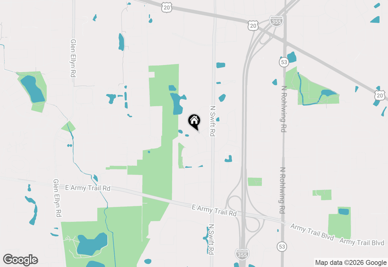 Map of 2158 W Adobe Drive, Addison, IL 60101