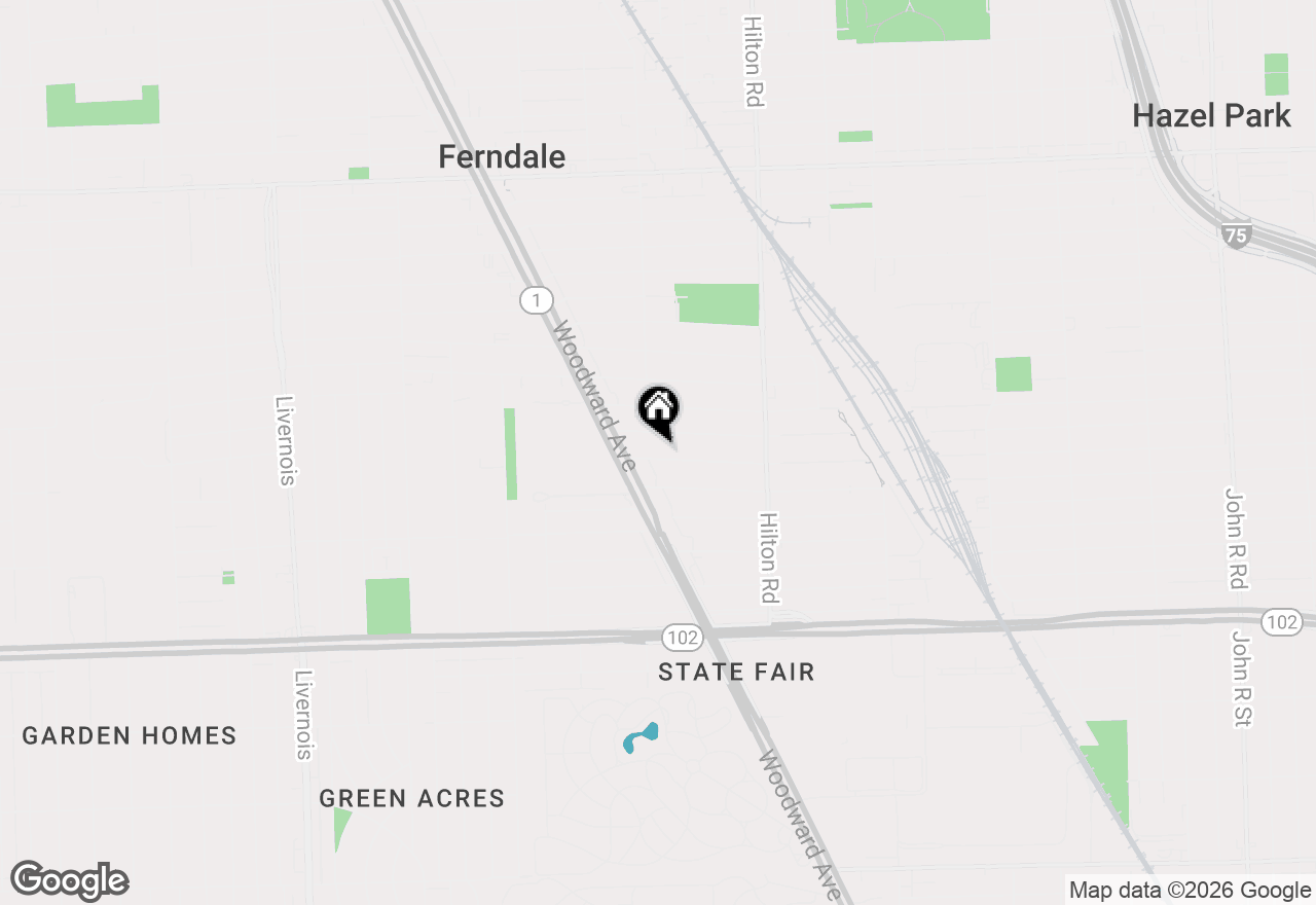 Map of 211 Silman Street, Ferndale, MI 48220