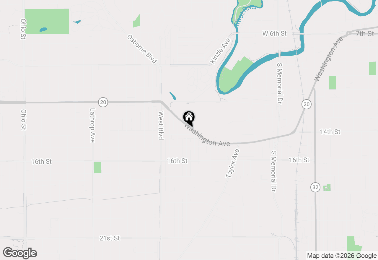 Map of 2717 Washington Ave, Racine, WI 53405