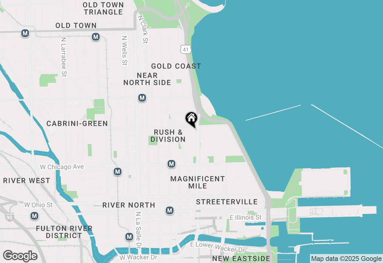 Map of 100 E Walton Street #14G, Chicago, IL 60611