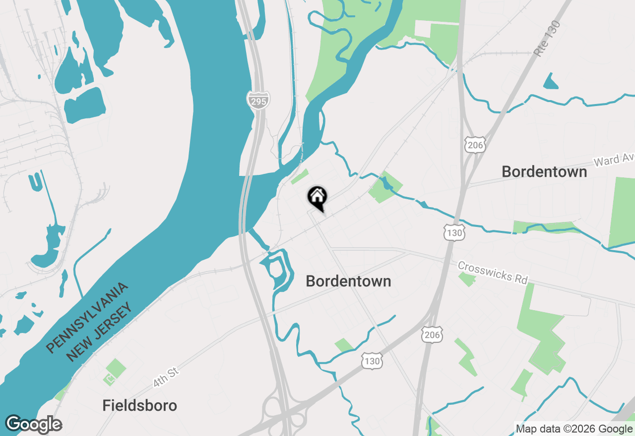 Map of 117 Farnsworth Avenue, Bordentown, NJ 08505