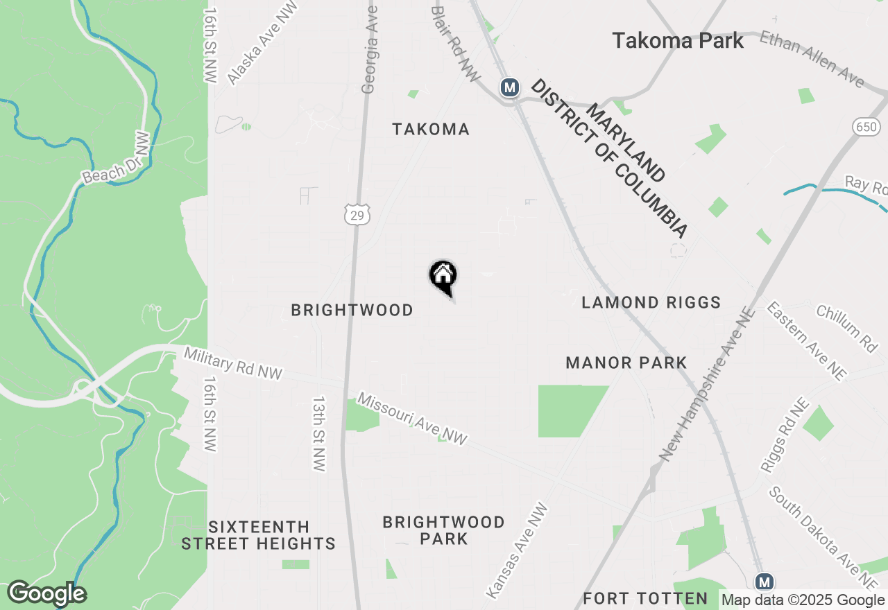 Map of 619 Rittenhouse Street Nw, Washington, DC 20011