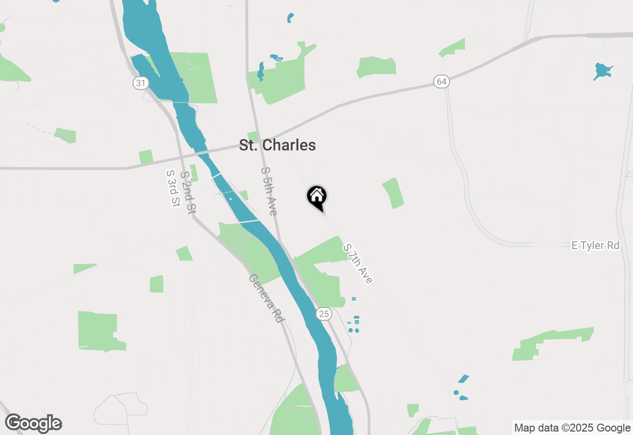 Map of 812 Jefferson Avenue, St. Charles, IL 60174