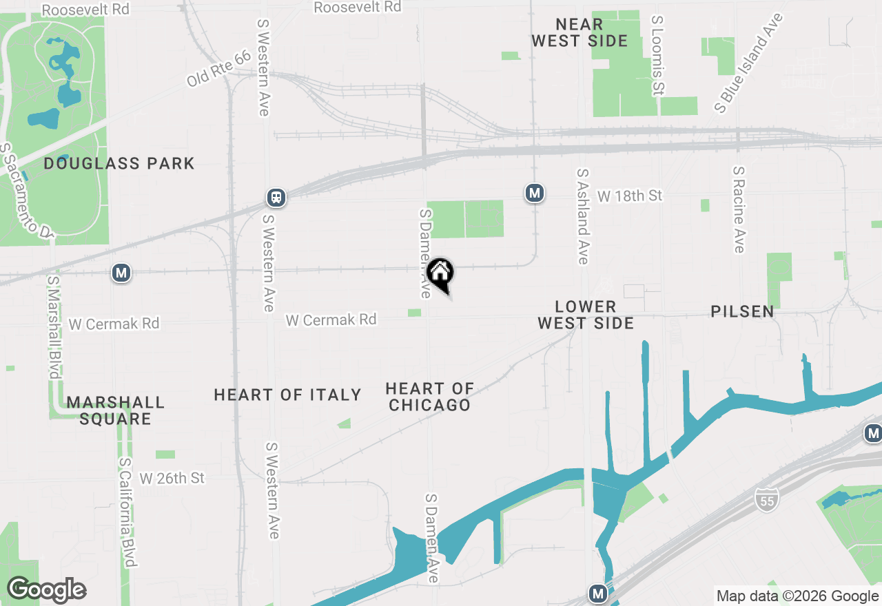 Map of 1941 W 21st Place #1F, Chicago, IL 60608