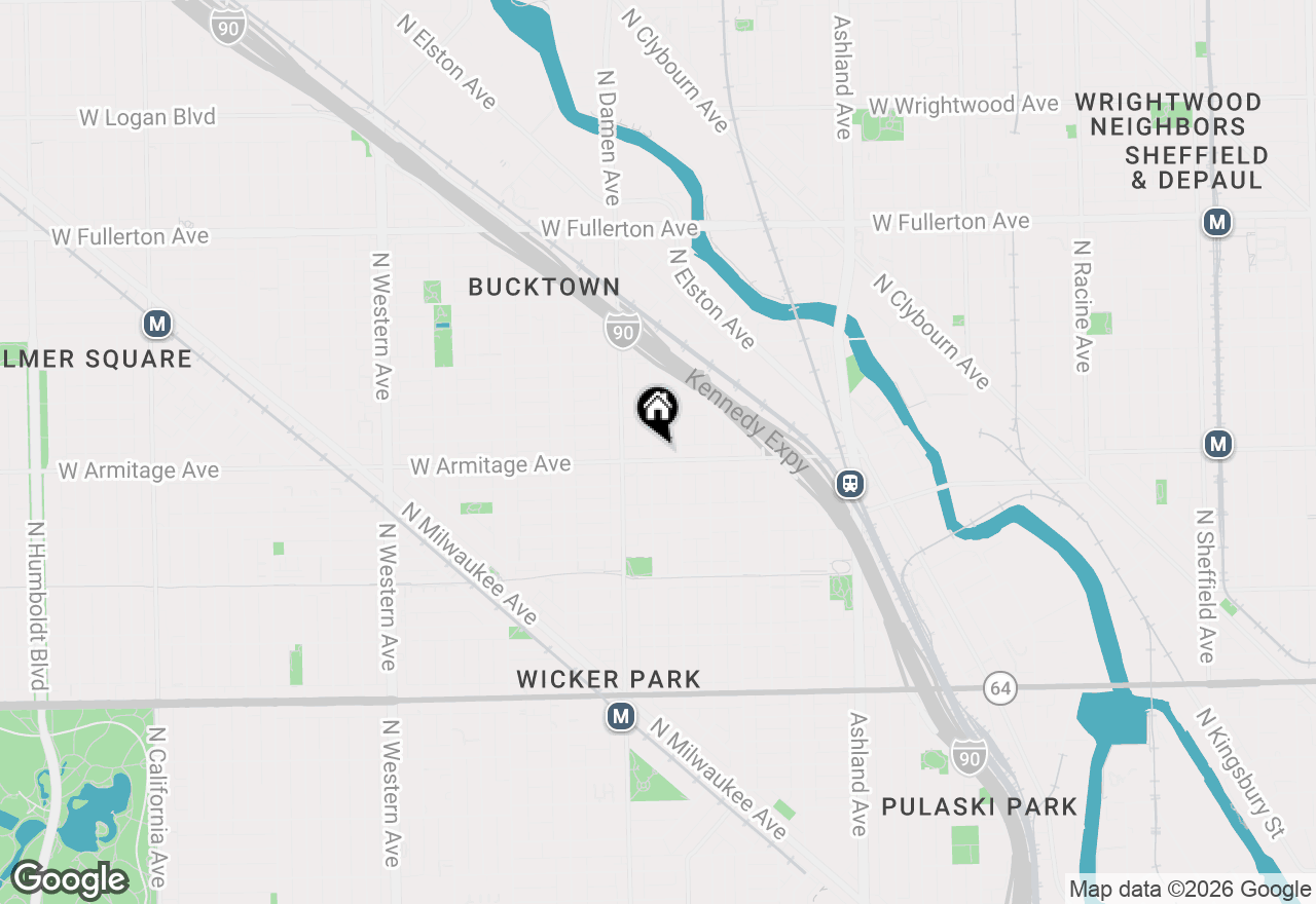 Map of 1922 W Armitage Avenue #2, Chicago, IL 60622