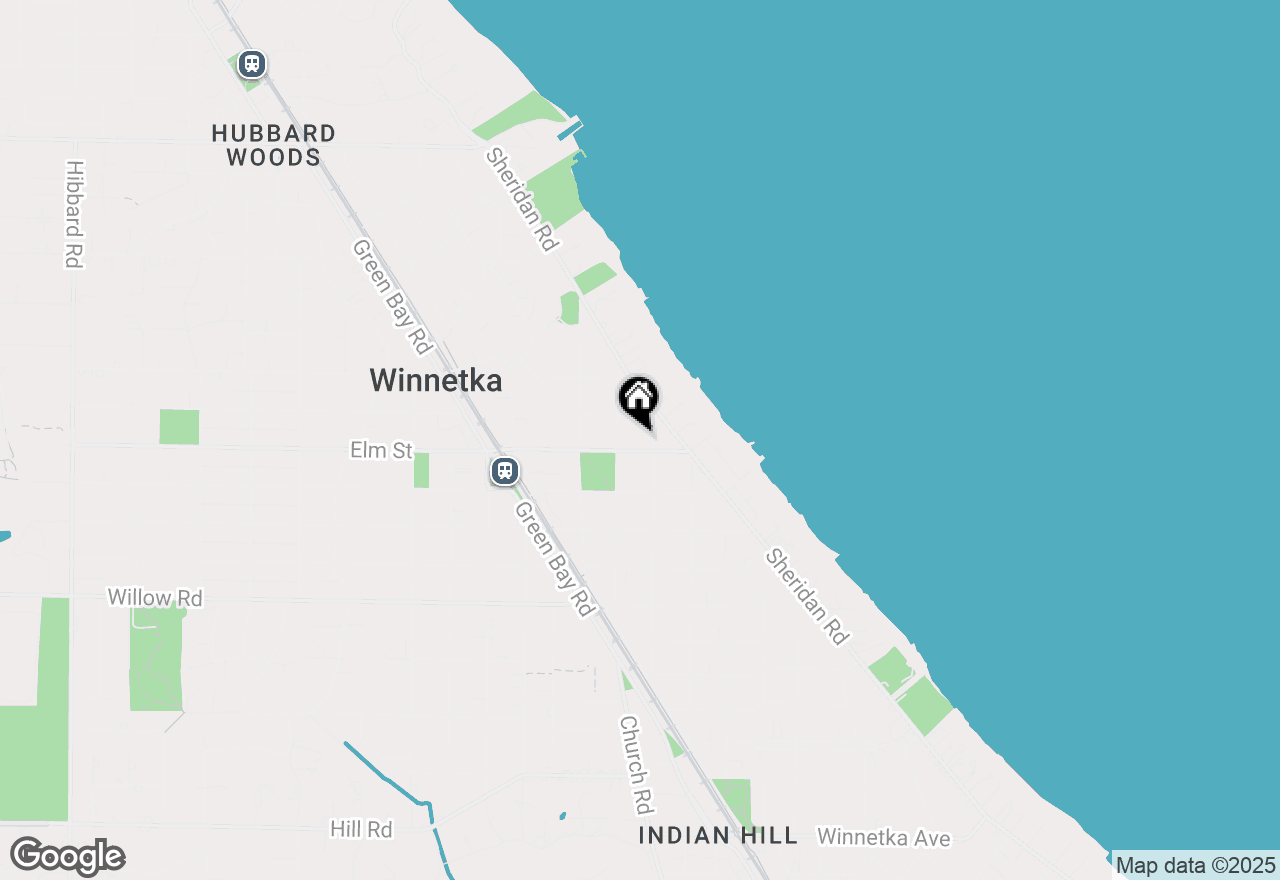 Map of 603 Elm Street, Winnetka, IL 60093