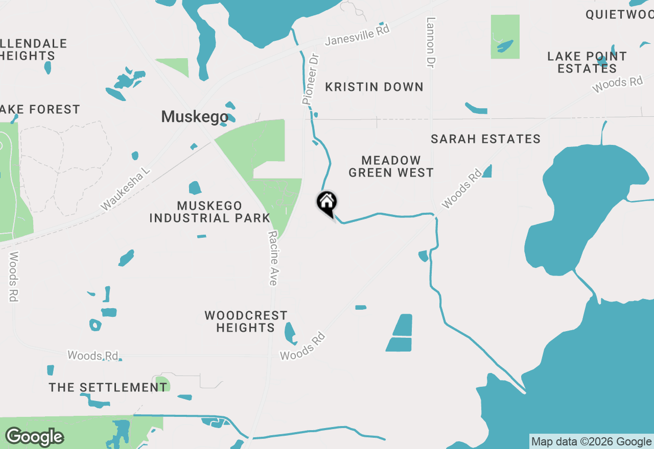Map of W179S8246 Pioneer Dr, Muskego, WI 53150