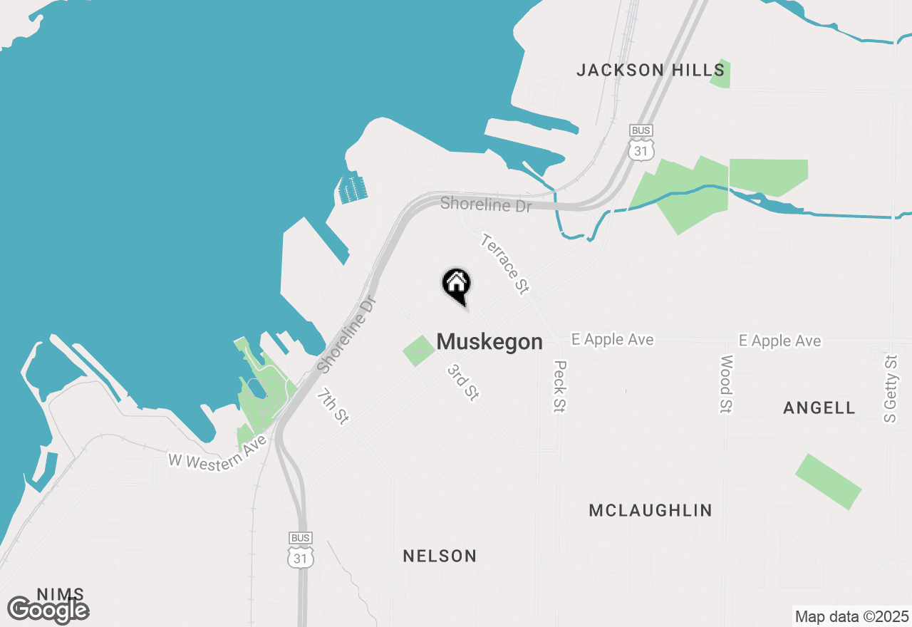 Map of 297 W Clay Avenue #202, Muskegon, MI 49440