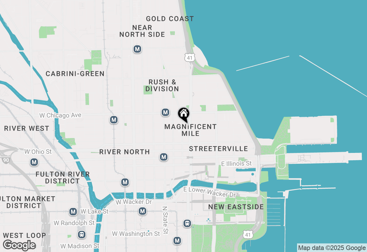 Map of 100 E Huron Street #3503-3502, Chicago, IL 60611