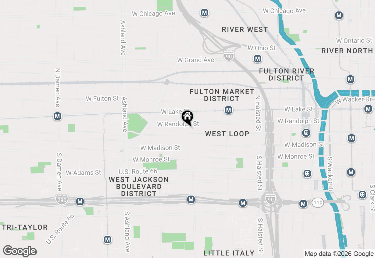 Map of 116 N Willard Court #301, Chicago, IL 60607